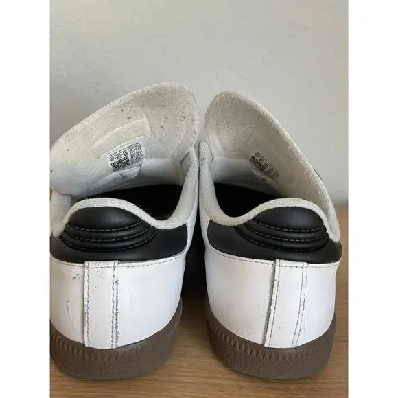 Adidas Samba OG White Black Gum Sneakers Leather Men 7 Women 8 - Picture 6 of 12